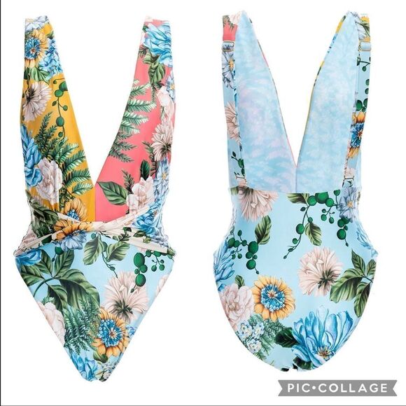 Agua Bendita Pacifico Ellis Aine Floral One-Piece Swimsuit - Picture 2 of 15